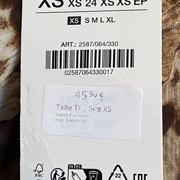 Zara Tie-dye Ruffled Top - Picture 8 of 9